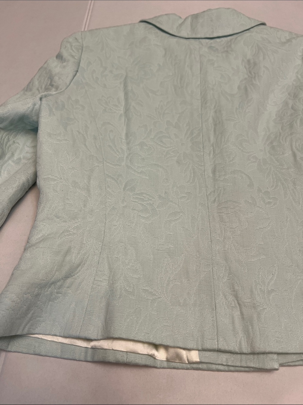HALOGEN LIGHT GREEN COTTON FLORAL BLAZER SIZE LARGE - Picture 15 of 16